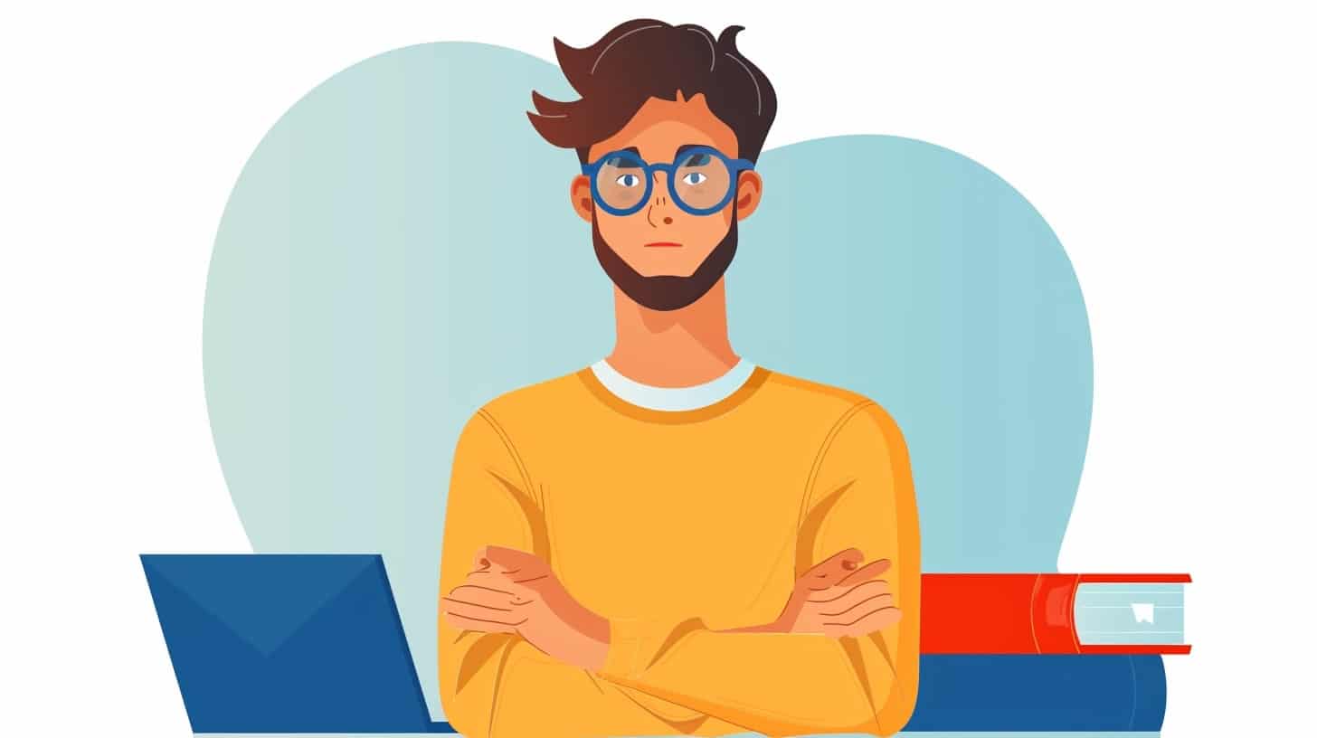 an unhappy man showing the cons of paid advertising